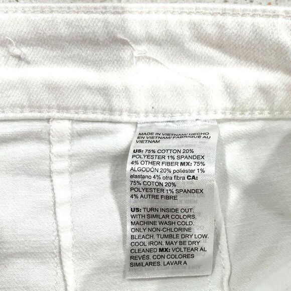 Chico's Trouser Crop White Denim Wide Leg Pants Size 14 / 2.5 - Picture 6 of 11